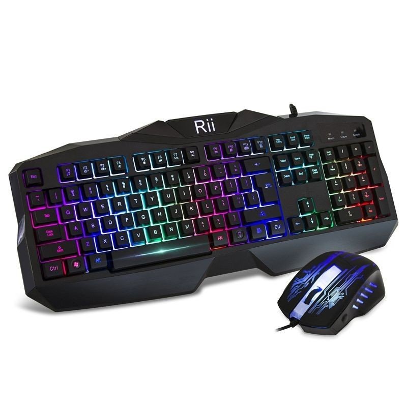 Kit tastatura si mouse gaming, iluminata