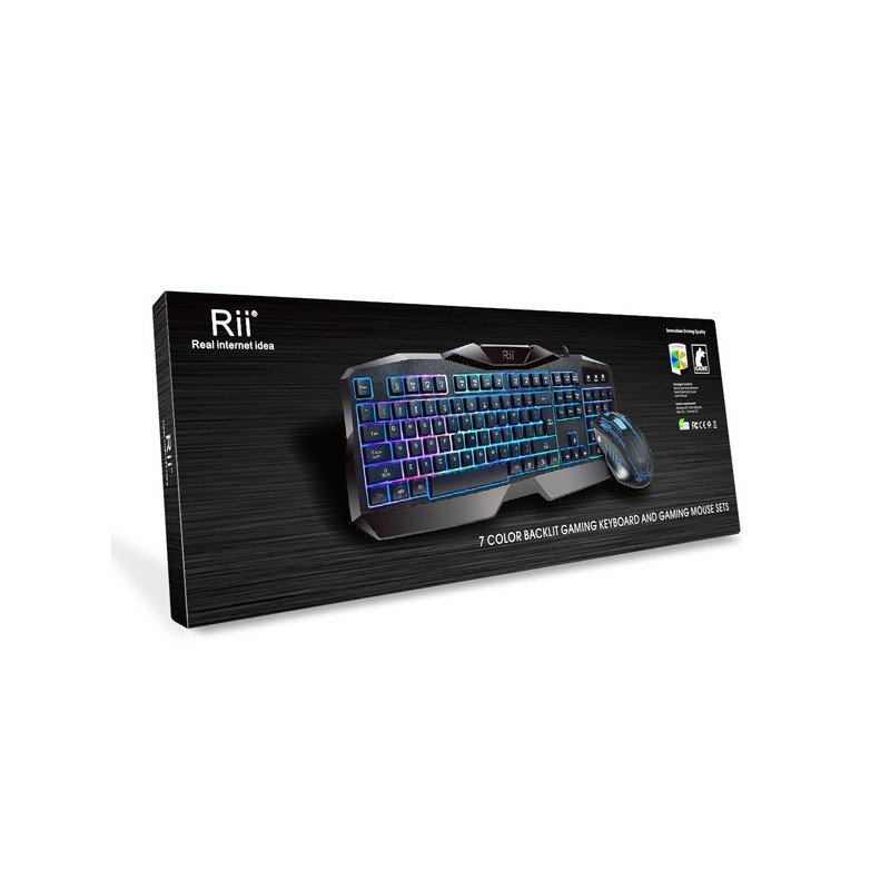 Kit tastatura si mouse gaming, iluminata